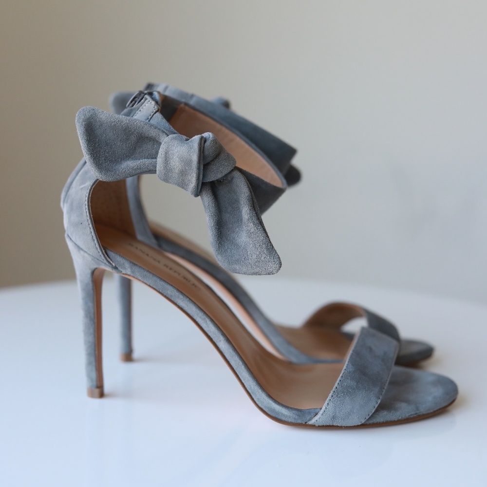 Banana Republic High Heel Suede Sandal with Bow